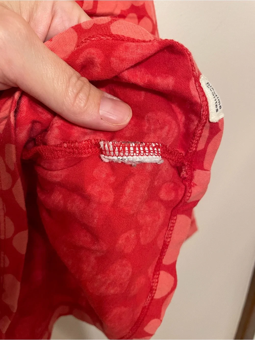 GAP Girls' Red Heart Print Peplum Long-Sleeve Top